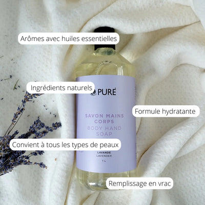 pure savon mains corps atouts vrac