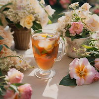 thé vert aux fleurs