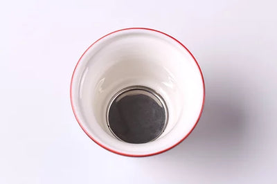 TASSE EN PORCELAINE AVEC INFUSEUR -DRAGON ROUGE