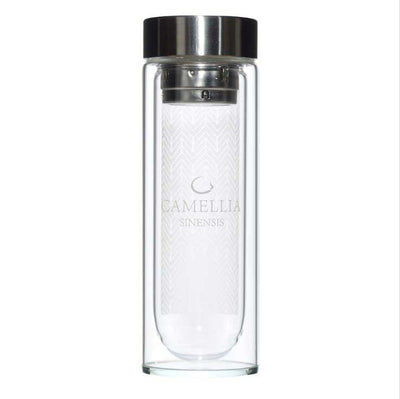 Bouteille à thé en verre - Divins Nectars -  bouteille transparente