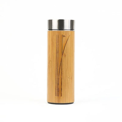 Bouteille en porcelaine fini bambou - Divins Nectars - bouteille à thé